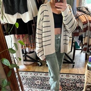 Old Navy Sz XL Tall Striped Knit open front Cardigan Sweater